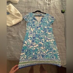 Lilly Pulitzer Blue and White Patterned Dress
